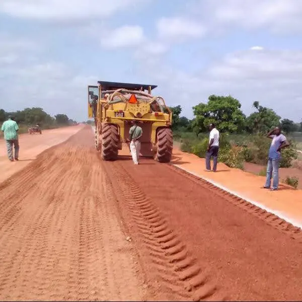 Chantier routier en cours de terrassement
